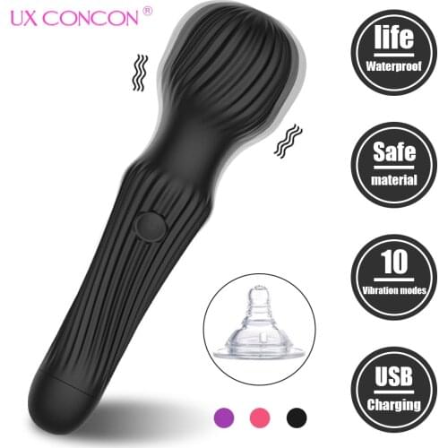 10 Speeds Powerful Big Vibrators for Women Magic Wand Body Massager Sex Toy For Woman Clitoris Stimulate Female Sex Products