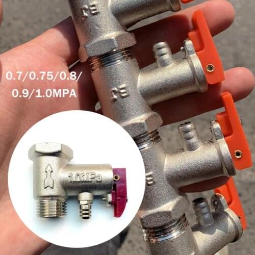 1PC Valve Parts Electric Water Heater Safety Valve Pressure Relief Valve Water Heater Copper Fittings Safety Valve For DN15 Pipe