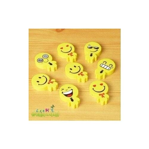 1PCS Japan and South Korea Stationery Cute Smiley Eraser Creative Eraser Wholesale