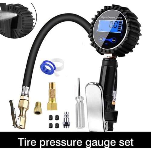 220V Portable Air Compressor Automotive Bicycle Pump Tire Pressure Gauge 200PSI Digital Car Tyre Inflator For Bike Motorcycle