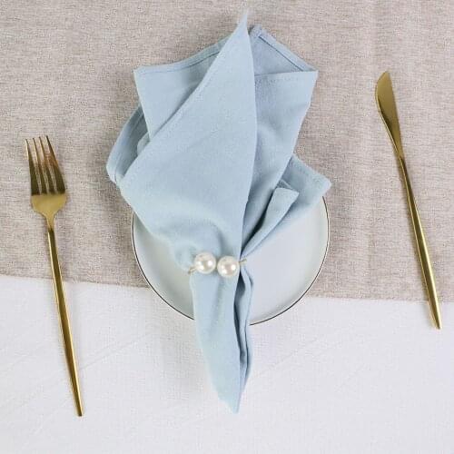 4PCS 30X45CM Skin-Friendly Cotton Dinner Napkins,Kitchen Soft Tea Towel,Dinning Room Washable Reusable Tableware Cloth Placemats