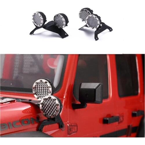 DJ RC Car LED Lights Headlights Spotlight for AXIAL SCX10 JEEP Wrangler TRX4 TRX6 Headlight Off-road Vehicle Round Spotlight