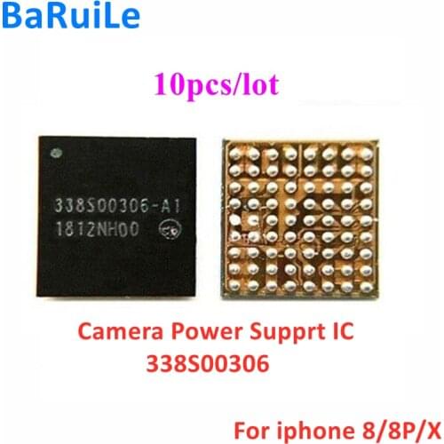 BaRuiLe 10pcs 338S00306 U3700 Camera Power Supply IC For iPhone 8 Plus 8P X 8X 338S00306-A1 PMU Chip Parts