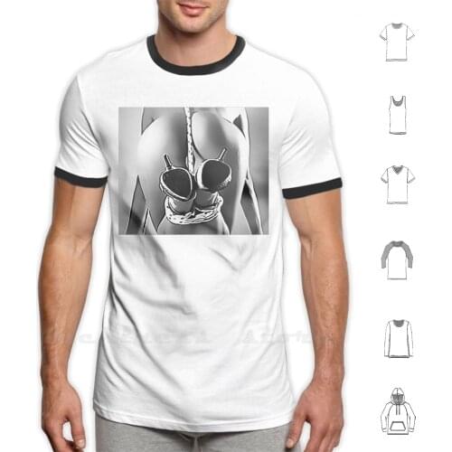 Bdsm Love-Rear View T Shirt Print Big size 6XL Cotton New Cool Tee Nsfw Adult Erotic Bdsm Bondage Brunette Girl Woman Tied