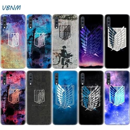 Anime attack on Titan Logo Case For Samsung Galaxy A51 A71 A50 A70 A20 A30 A40 A10 A20E J4 J6 A6 A8 A7 A9 2018 Cover