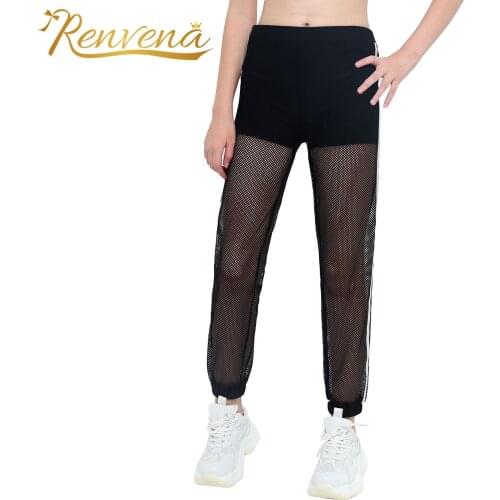Kids Girls Casual Mesh Sports Pants Teenage Sport Clothing Breathable Athletic Jogger Pants for Girl Jogging Running Trousers