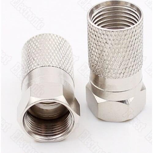 F Head Self-tight Connector Metric Cable TV Connector Bronze Thread Connector