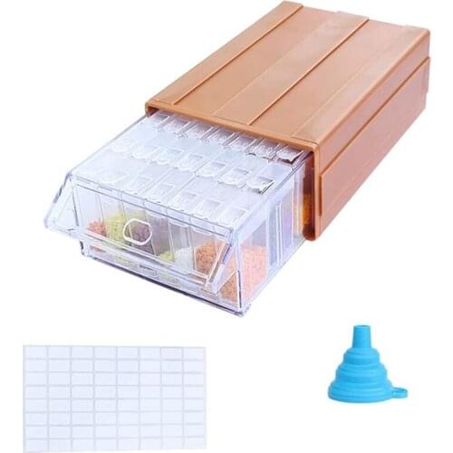 Storage Containers For Diamond Painting,Stackable Craft Drawer Type 35 Slots Box Storage Containers For DIY Art Beads