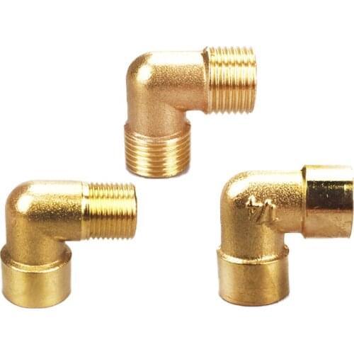 1/8" 1/4" 3/8" 1/2" 3/4" BSP Male / Female Thread L-type Pneumatic / Plumbing Brass Pipe Fitting Water Oil Gas Adapter