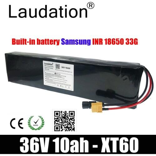 Laudation 36V 10ah Battery Pack 18650 10S 3P 42V 10000mah With 15 BMS XT60 For Electric Bicycles, Scooters, Etc. 350W500W Motors