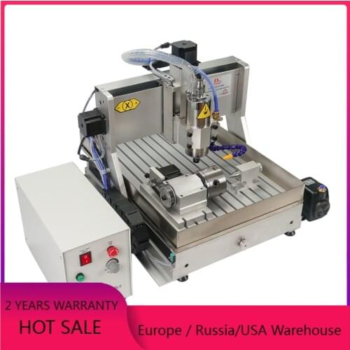 Mini Cnc Milling Machine 6040 Wood Router PCB Carving Wood Router Steel/aluminum/copper Engraving with Limit Switch and Sink