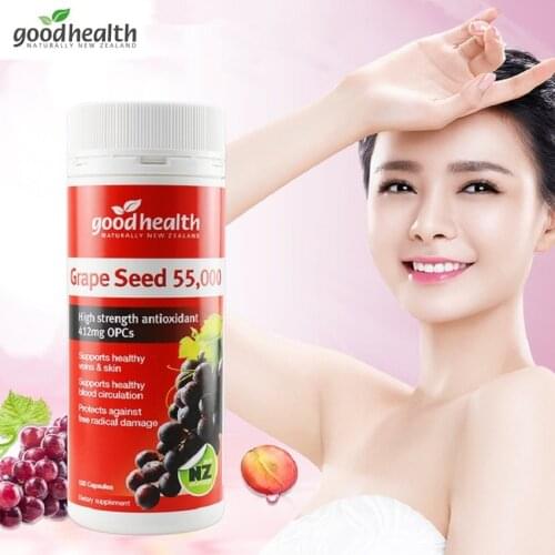NewZealand Good Health Grape Seed OPCs Collagen potent antioxidant Women Health supplement Healthy Skin Veins Blood Circulation