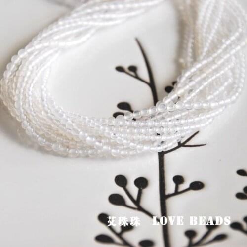 Natural white stone 2mm/3mm 15"/38cm seed beads jewelry making DIY for women