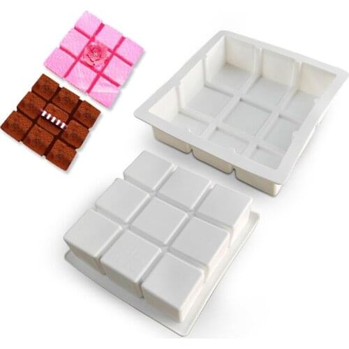 New Sudoku Shape Silicone Cake Decorating Mold for Baking Mould Dessert Mousse Pastry Pan Bakewar Bakvormen Tools Resin Mould
