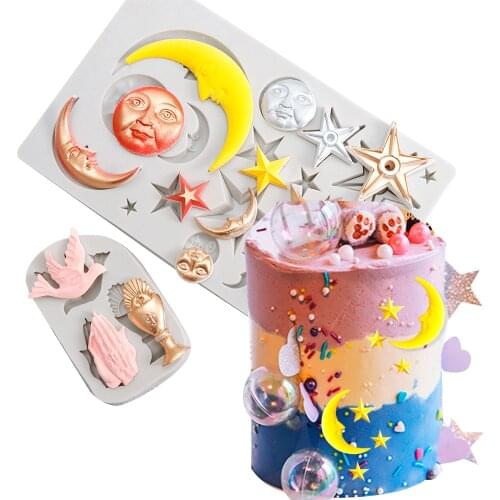 Moon Sun Star Resin Dove Holy Grail Phase Pendant Home Decor Crescent Moon Full Moon Epoxy Craft Mould DIY Making Tools