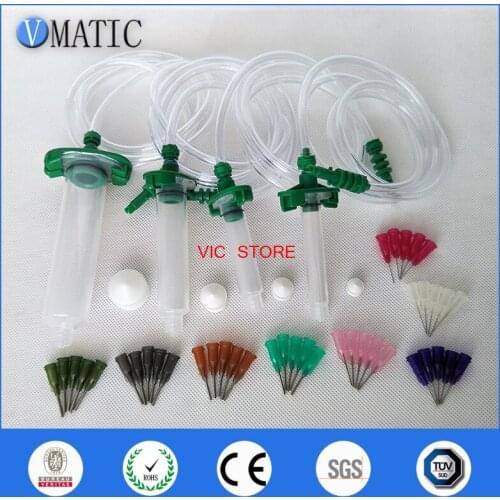 Recommendation 30CC+10CC+5CC+3CC Liquid Dispenser Solder Paste Adhesive Glue Syringe + Dispensing Needle Tip Freeshiping