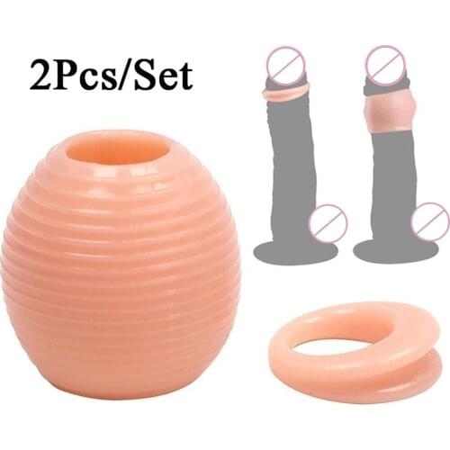 Silicone Male Foreskin Corrector Resistance Ring Delay Ejaculation Penis Rings Sex Toys for Men Daily/Night Cock Ring