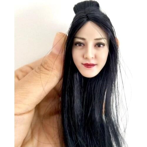 VERYCOOL FX08 1/6 Asian beauty hair transplant VCL-1006A Ancient hair style head carving for 12 inch action figure body accessor