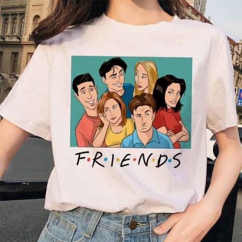 Friends Printed Women T Shirt Fashion Harajuku 90s Femmel Tshirt Clothes Top Tees T-shirt Tumblr Streetwear