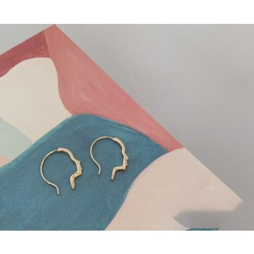 925 Sterling Silver Plated 14K Gold Face Dainty Korean Elegant Wedding Charming Fashion Ear Stud Earrings for Women Gift New