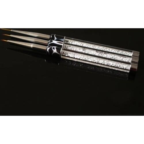 1pc 3D Line Nail Art Brushes Pen Painting Drawing with Rhinestone Professional Superior Quality Nail Design Tools Three Sizes