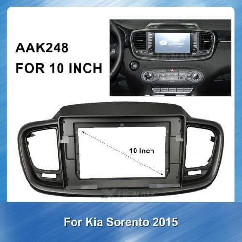 10 Inch Car Radio fascia For KIA Sorento 2015 Installation Trim Dvd Refitting Facia Adaptor Panel Kit DVD Bezel Frame In-dash