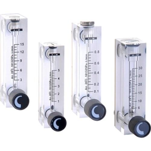 2-20L/h 4-40L/h 6-60L/h 10-100L/h LZT-6T Water Panel Flowmeter Rotameter With Valve M18 Male G1/4 Female Pressure 0.1Mpa