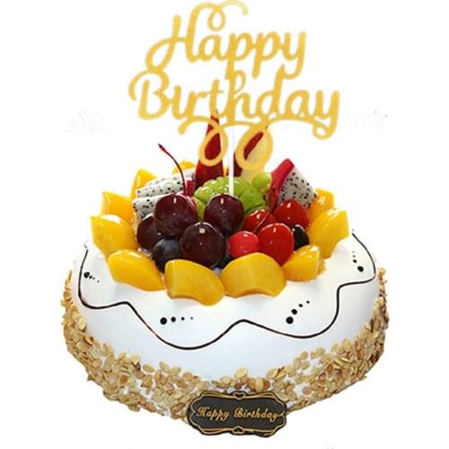 10Pcs Acrylic Hand writing Happy Birthday Cake Topper Dessert Decor for Birthday Party Lovely Gift Birthday Party Wedding Supply