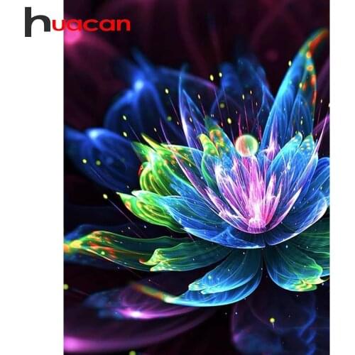 Huacan Diamond Mosaic Embroidery Flower Diamond Painting Full Square/Round Abstract Pictures Decor Home