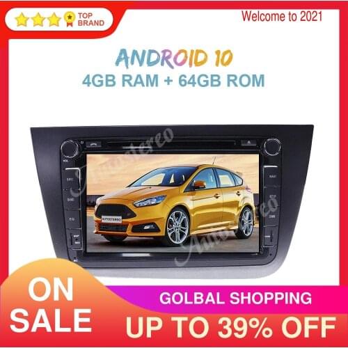 Android 10.0 4+64GB Car DVD Player Multimedia Player GPS Navigation For Seat Altea 2004-2015 Tolede Auto Radio Stereo Head Unit