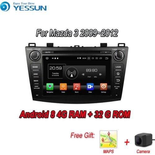 YESSUN Android 8.0 4G RAM For Mazda 3 BL 2009~2012 Car Navigation GPS Multimedia Player mirror link Radio Touch Screen Autoradio