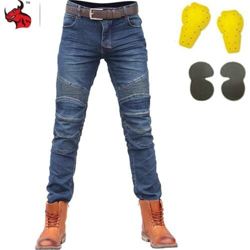 Summer Men Moto Pants Motorcycle Pants Jeans Motocross Pants Moto Jeans Protector Riding Racing Motorbike Dirt Bike Trousers