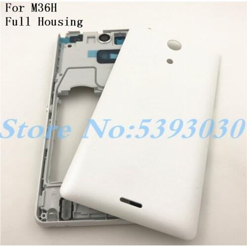 For Sony Xperia ZR M36H C5502 C5503 Battery Cover Back Rear Door Housing Case +LCD Middle Chasis Frame Plate Replacement
