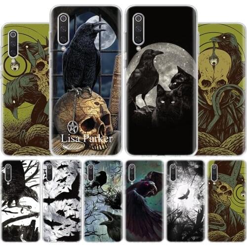 Crow Raven Dark Skull Cover Phone Case For Xiaomi Redmi Note 10 9 9S 8T 8 7 6 5 9A 6A 7A 8A 9C K20 S2 Pro Luxury Soft Coque
