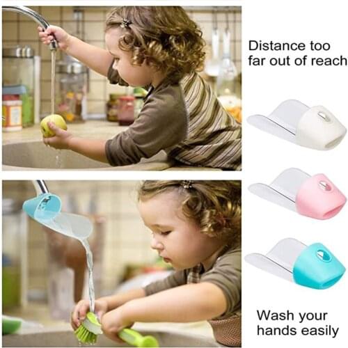Children Bathroom Faucet Extender Water-saving Cartoon Kids Baby Faucet Extension Hand Washing In Bathroom Sink Accessories