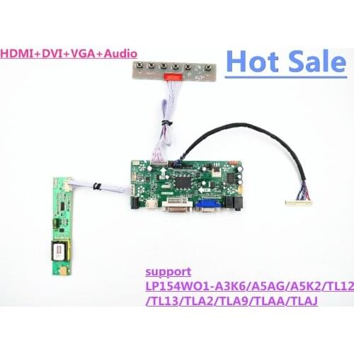 DVI/VGA/AUDIO of LCD display board suitable for LP154W01-A3K6/A5AG/A5K2/TL12/TL13/TLA2/TLA9/TLAA/TLAJ
