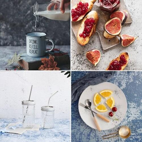 57*87CM Desktop Background Wall Paper Double-Sided Cement Texture Fotografia Studio Photos Accessories for Food Drink Toiletries