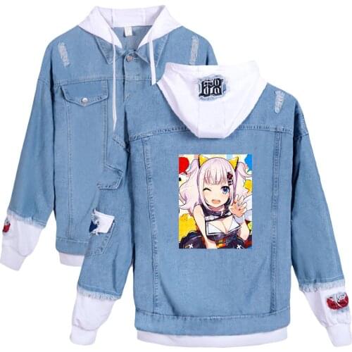 Kaguya Luna 2D Denim Jacket South Side Serpents Streetwear Tops Spring Jean Women Harajuku Denim Clothing Female
