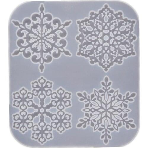 Snowflake Coaster Mold 4 inch Coaster Silicone Mold DIY Geode Coaster Candle Holder Craft Decorations Mould Craft Tool