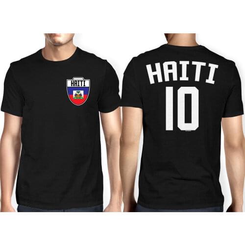 T-Shirt 2019 Fashion Men Hot Sale Men T Shirt Fashion Haiti Soccers Footballer Sporter Crest Country Family T Shirts
