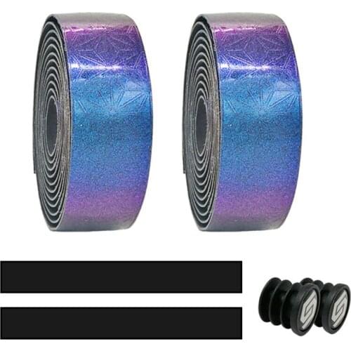 Chameleon reflective handlebar with road handlebar belt PU leather breathable non-slip dead fly bicycle strap