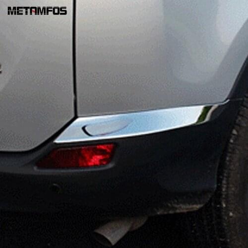 For Toyota RAV4 RAV 4 2016 2017 Chrome Rear Bumper Tail Bar Cover Molding Trim Protect Strip Exterior Accessories Car Styling