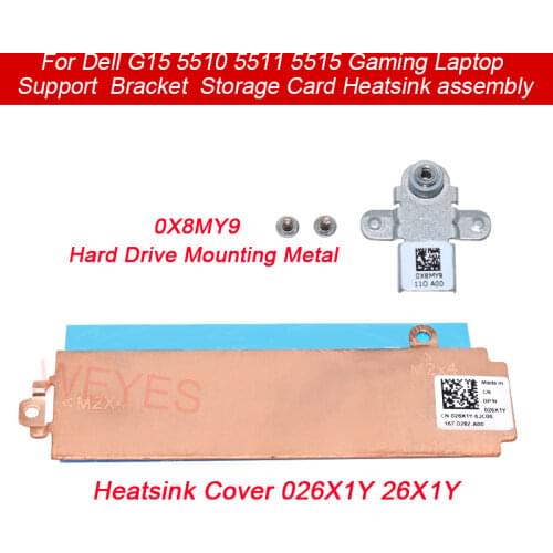 M.2 2280 SSD Heatsink Cover 026X1Y 26X1Y Thermal Plate X8MY9 Hard Drive Mounting Metal for Dell G15 5510 5511 5515
