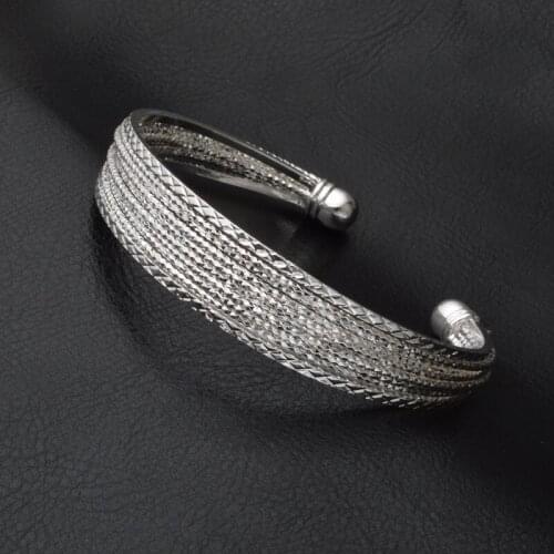 Open Cuff Bangles For Women Line Bangle Bracelets Pulseira Fashion Jewelry For Women Men pulceras y brazaletes mujer