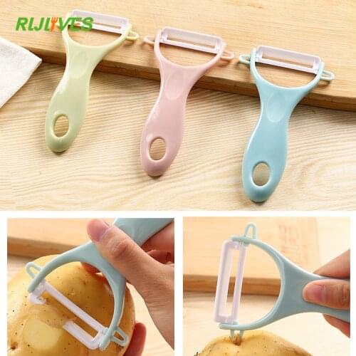 Multifunctional Ceramic & PP Peeler Vegetable Fruit Peeler with Non-slip Comfortable Handle