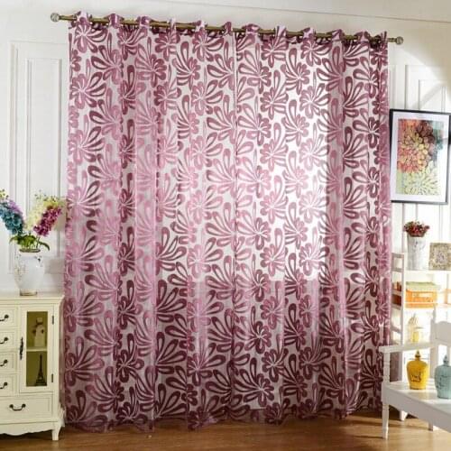 Fashionable 1 PCS Sheer Curtains Geometric Window Tulle Curtains Jacquard Curtains Bedroom Living Room Sheer Curtains Screens