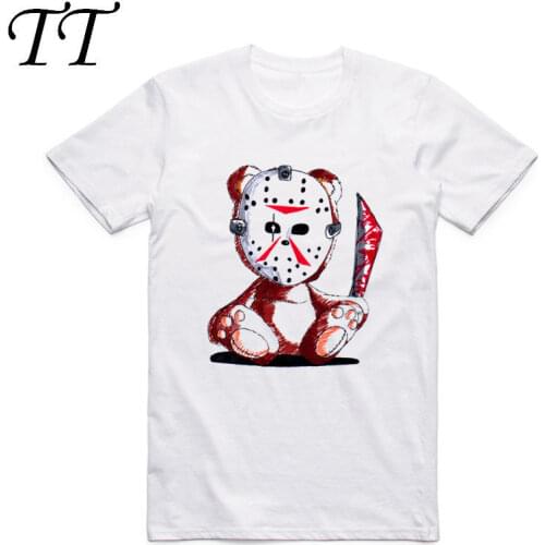 2019 Men Print America Horror Movie Friday the 13th Character Jason T Shirt O-Neck Short Sleeve Summer Casual T-shirt HCP923