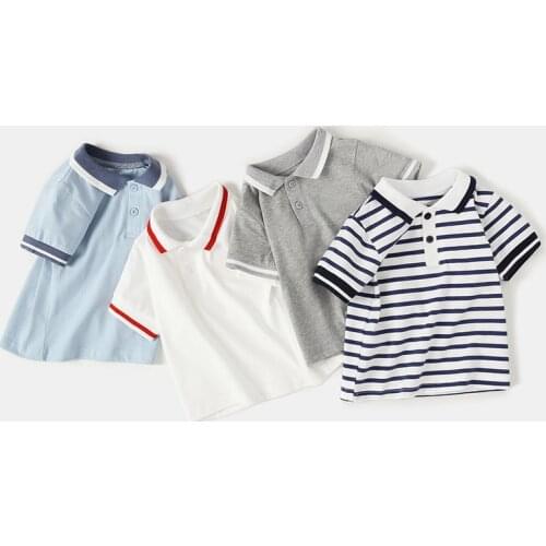 New Baby Girl Child Top Children Toddlers Outing Baby POLO Shirt Short Sleeved T-shirt Short Sleeve Lapel Clothes Summer Clothes
