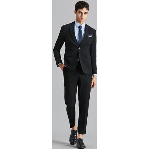 Spring Autumn New Tailor Made Fashion Handsome Black Men Blazer Slim Fit Tuxedo Groomsmen For Wedding Dress Dinner Party Suits