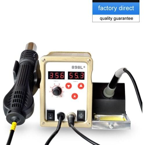 New Upgrade 898L+ Multifunction Hot Air Gun Soldering Station Welding Solder Iron 2 in 1 LED Digital Desolder Repair Tool 750w